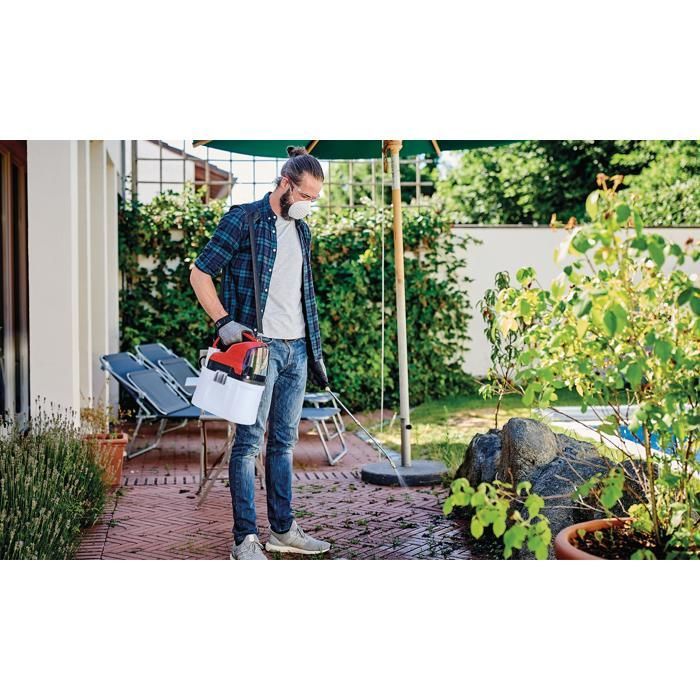 Pulverizador a presión inalámbrico Einhell GE-WS 18/75 Li-Solo PXC (18 V). Se suministra sin batería ni cargador.