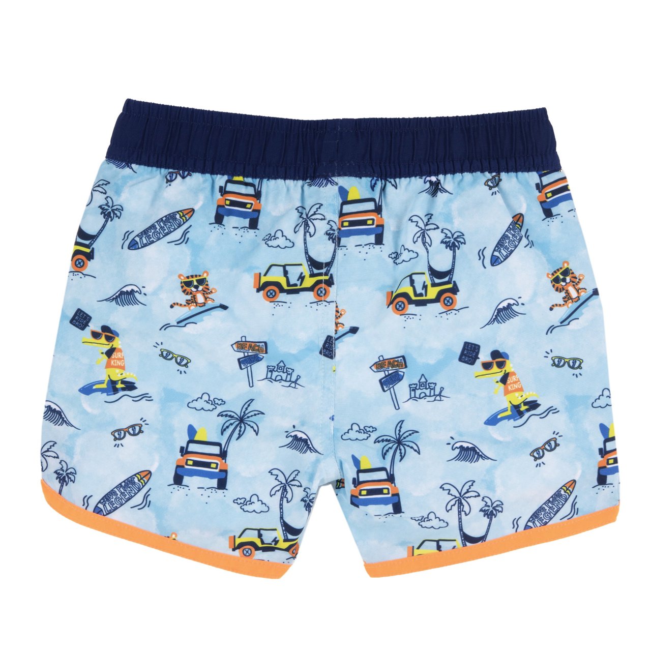Blauer Badeanzug mit Muster