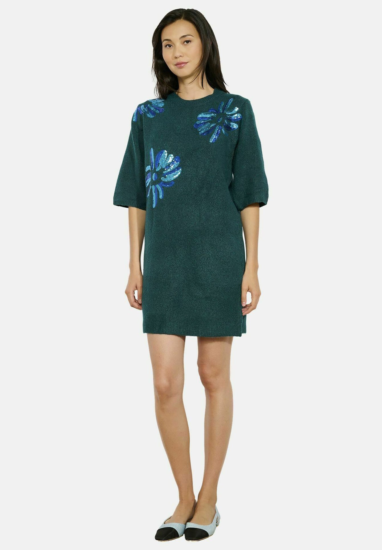 Robe pull LolaLiza FLORAL - vert bouteille