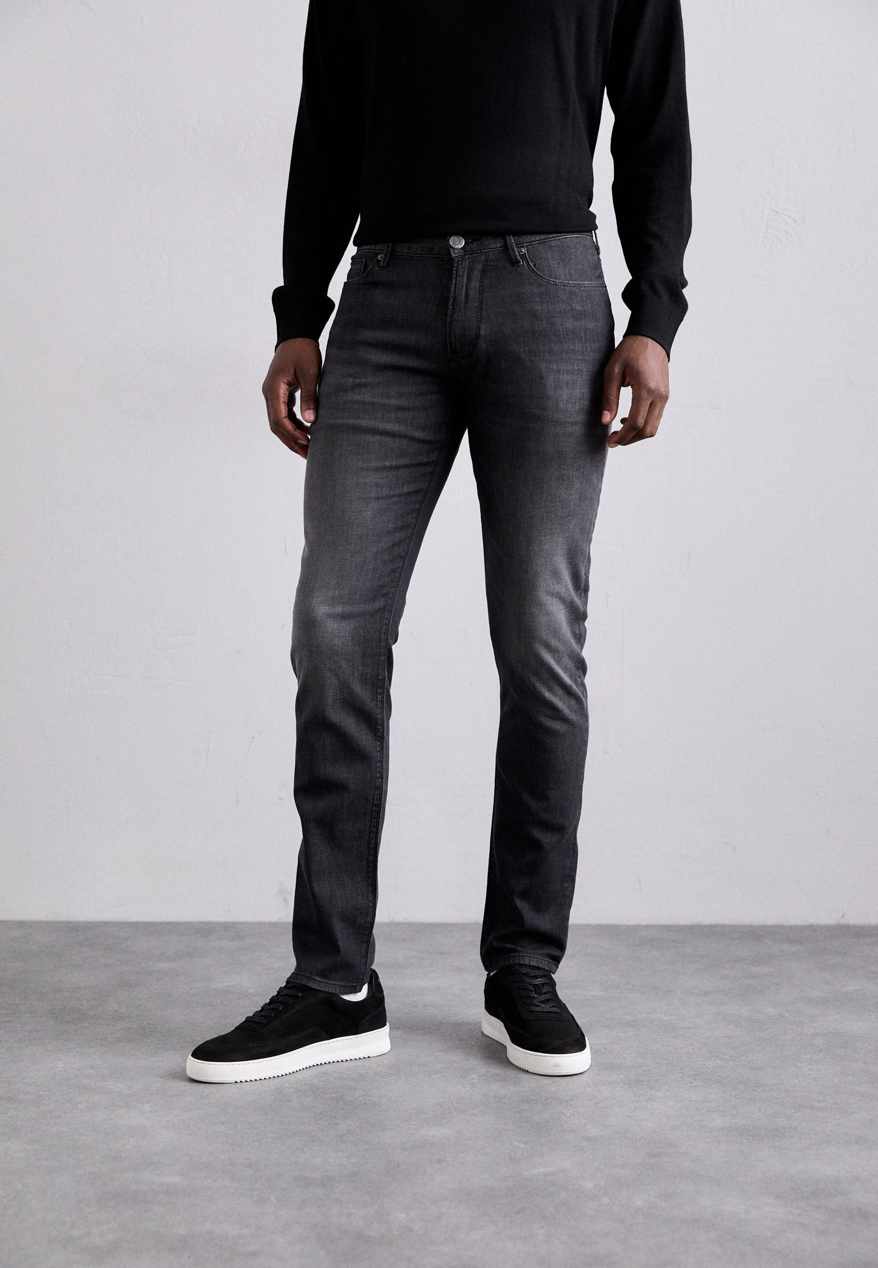 Emporio Armani 5 POCKETS PANT - Jeans med straight leg - medium grey denim