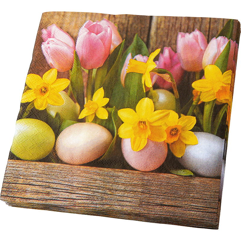 Serviettes de table Vie Home, paquet de 20, 33 x 33 cm, Pâques
