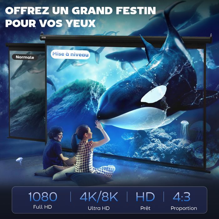 Schermo di proiezione HD 4K da 120
