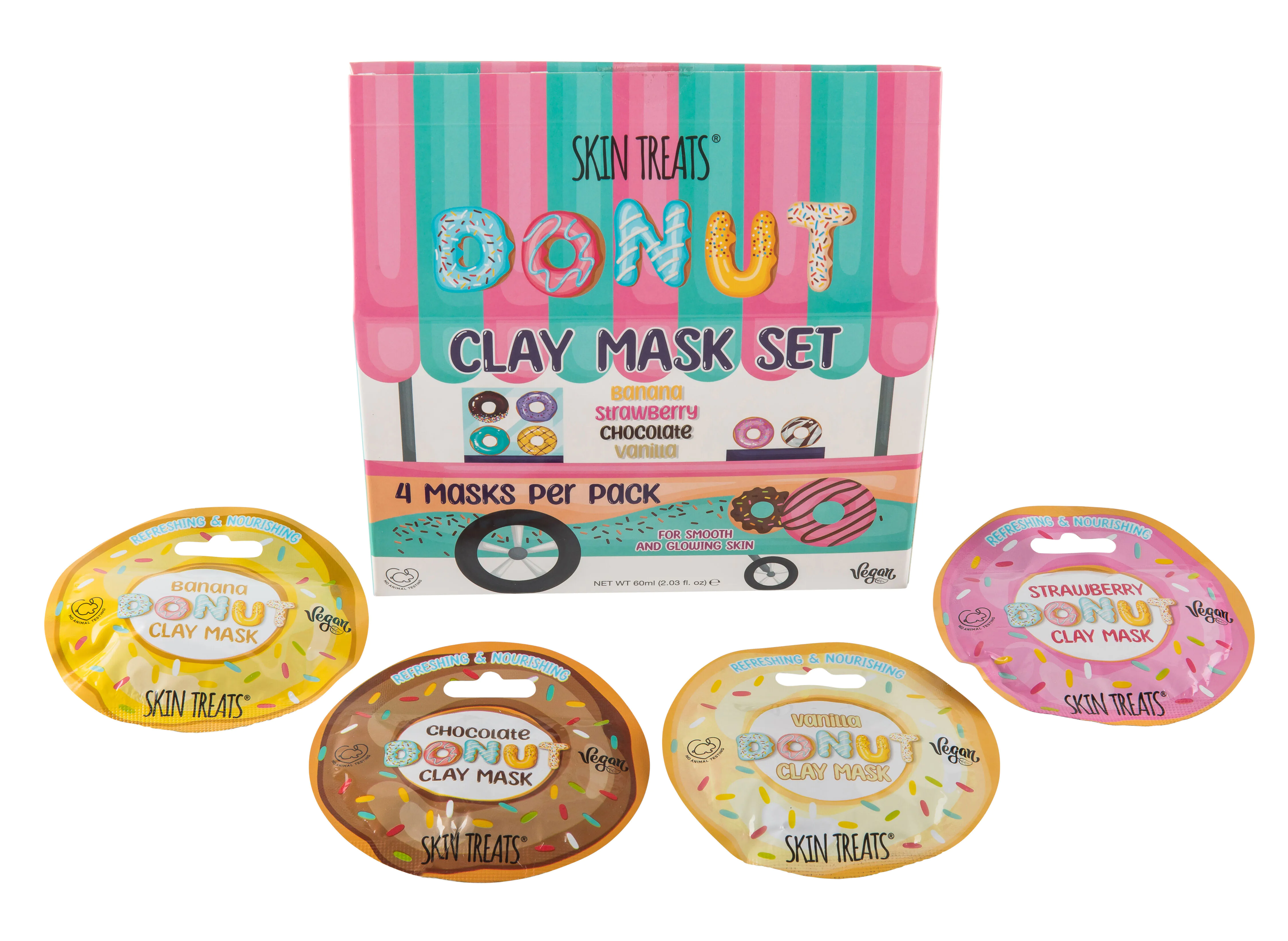 Skin Treats Zestaw maseczek Donut Kiosk 4-pack