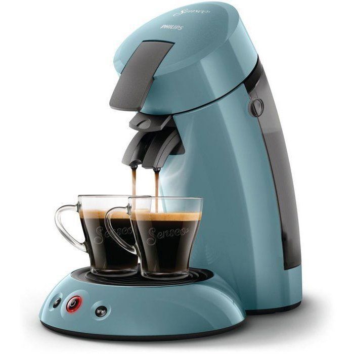 Cafetera de cápsulas - PHILIPS - SENSEO - HD6553/21 - Original - Azul grisáceo + 2 paquetes de 32 cápsulas - Espresso Brasil