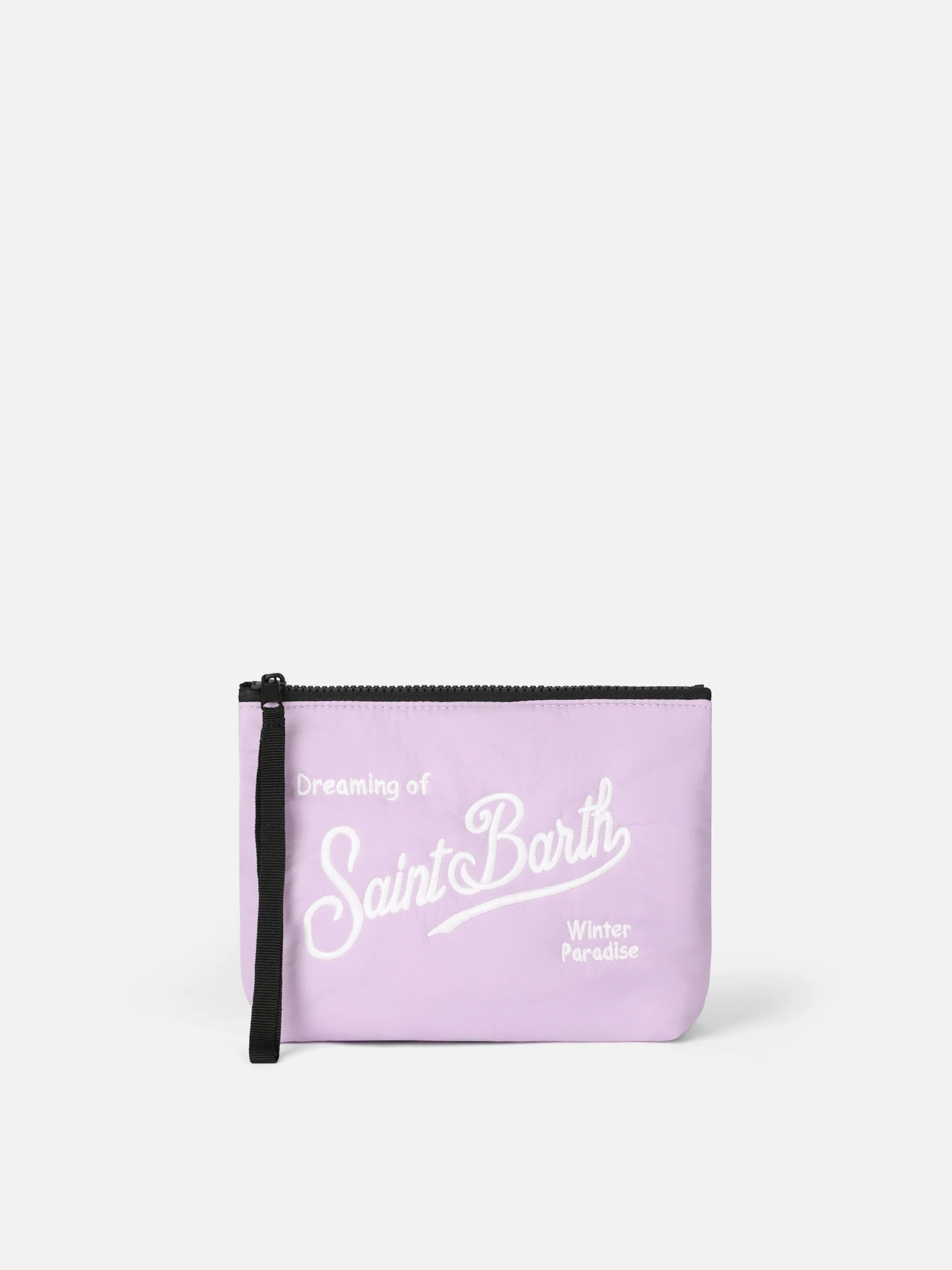 Aline Clutch in Lila mit Logostickerei