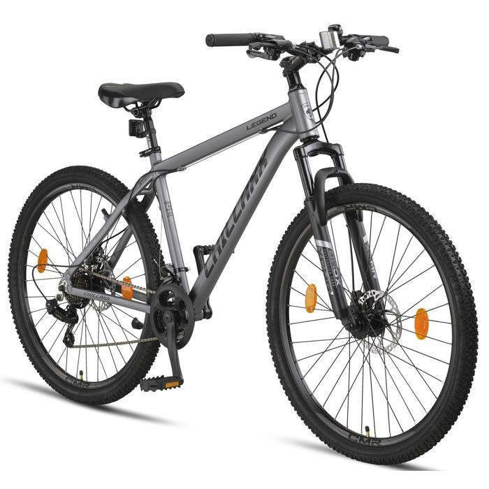 Vélo VTT - CHILLAXX Legend Aluminium - 27,5 pouces - 21 vitesses - Gris - frein à disque