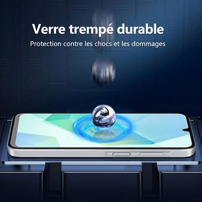 TECHTA Set van 3 gehard glazen schermbeschermers voor Samsung Galaxy A17 2025, effectieve krasbescherming - HD Clear