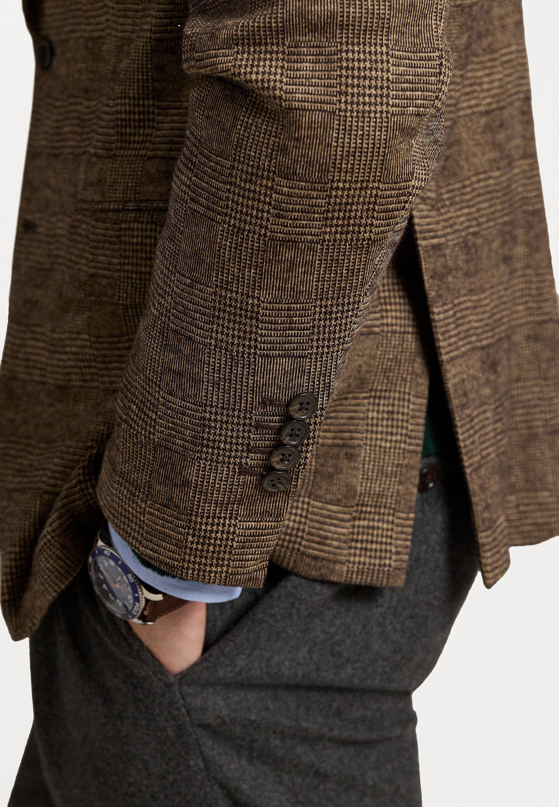 Polo Ralph Lauren POLO SOFT MODERN GLEN PLAID SPORTCOAT - Blazerjas - bruin