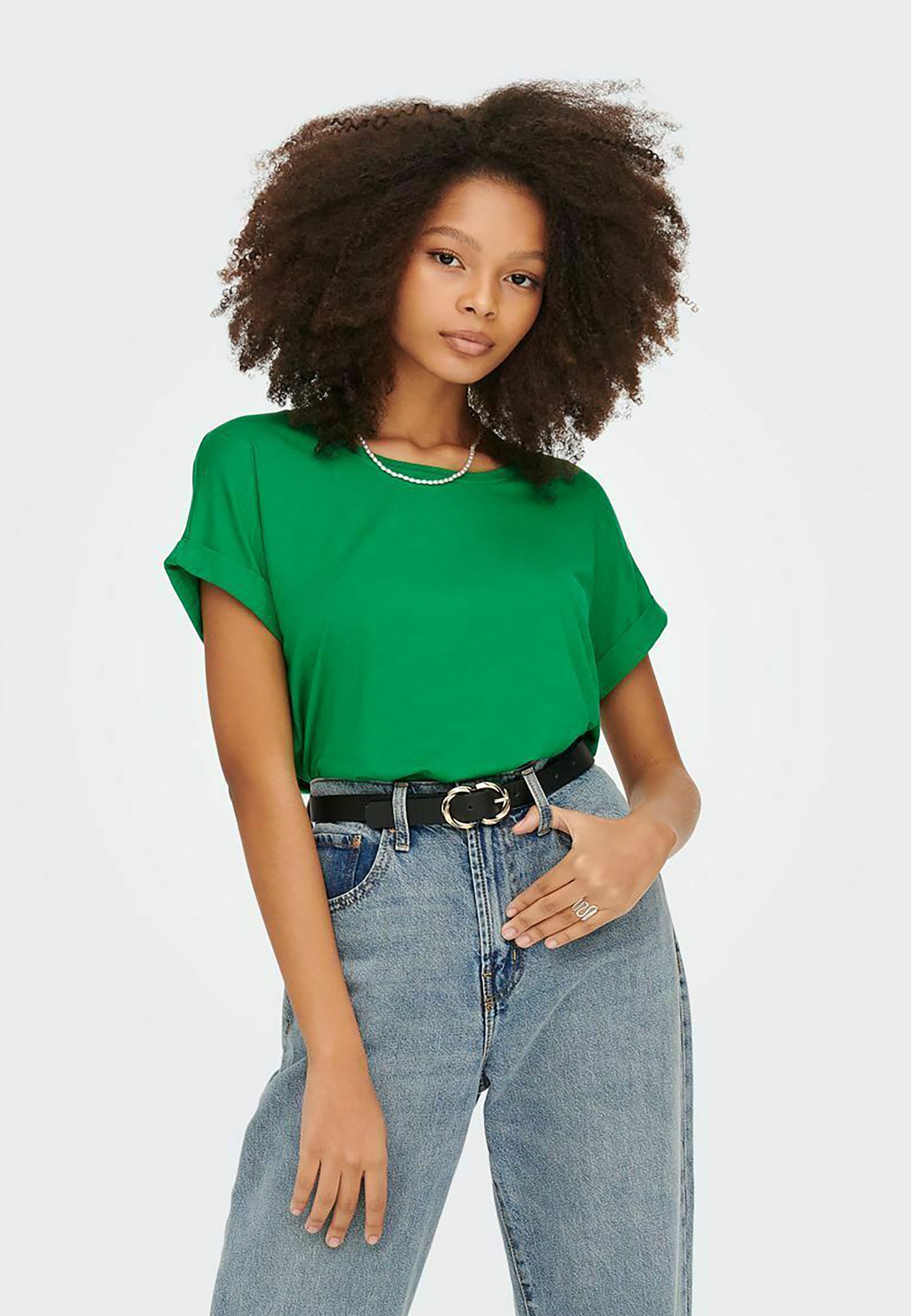 Blouse ONLY MOSTER à col rond - vert joyeux