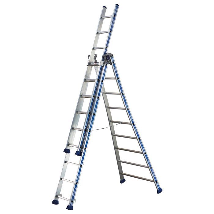Tubesca - Echelle transformable 3 plans 3x7 échelons Ht d'accès maxi 5,79 m - PLATINIUM TUBESCA COMABI