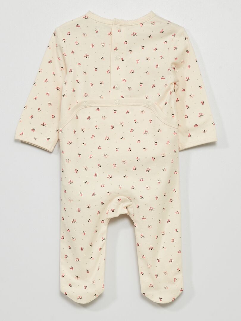 Jersey romper met print - WIT
