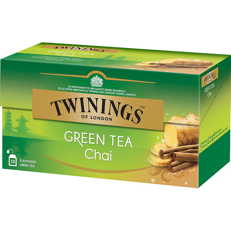 Twinings groene thee met chai, 25 zakjes, Twinings
