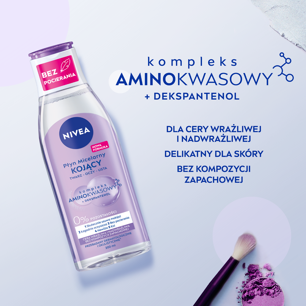 Nivea Micelární voda na obličej, oči a rty pro citlivou a přecitlivělou pleť 200ml MicellAir Skin Breathe