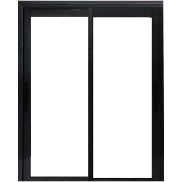 Aluminum Sliding Window H105 x W100 cm Grey Anthracite Grey 2 Panels
