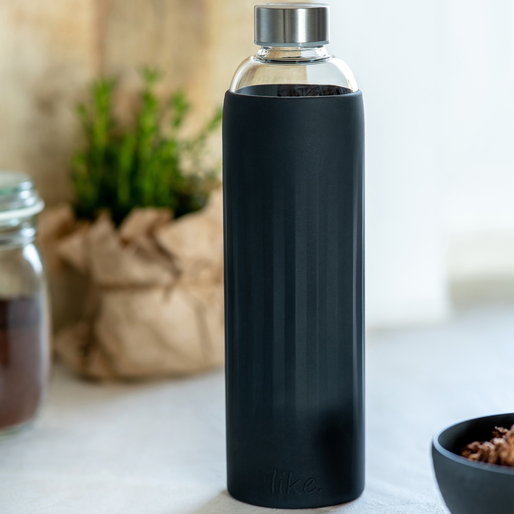 Bouteille d'eau minérale Villeroy & Boch, idéale à emporter et à table – Bouteille d'eau noire, idéale à emporter et à table