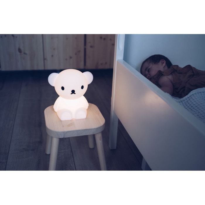 FIRST LIGHT BORIS - Luz nocturna LED recargable, Oso de peluche, 21 cm de alto, Blanco, Sr. María, 21 cm de alto / 20 cm de ancho / 14 cm de profundidad