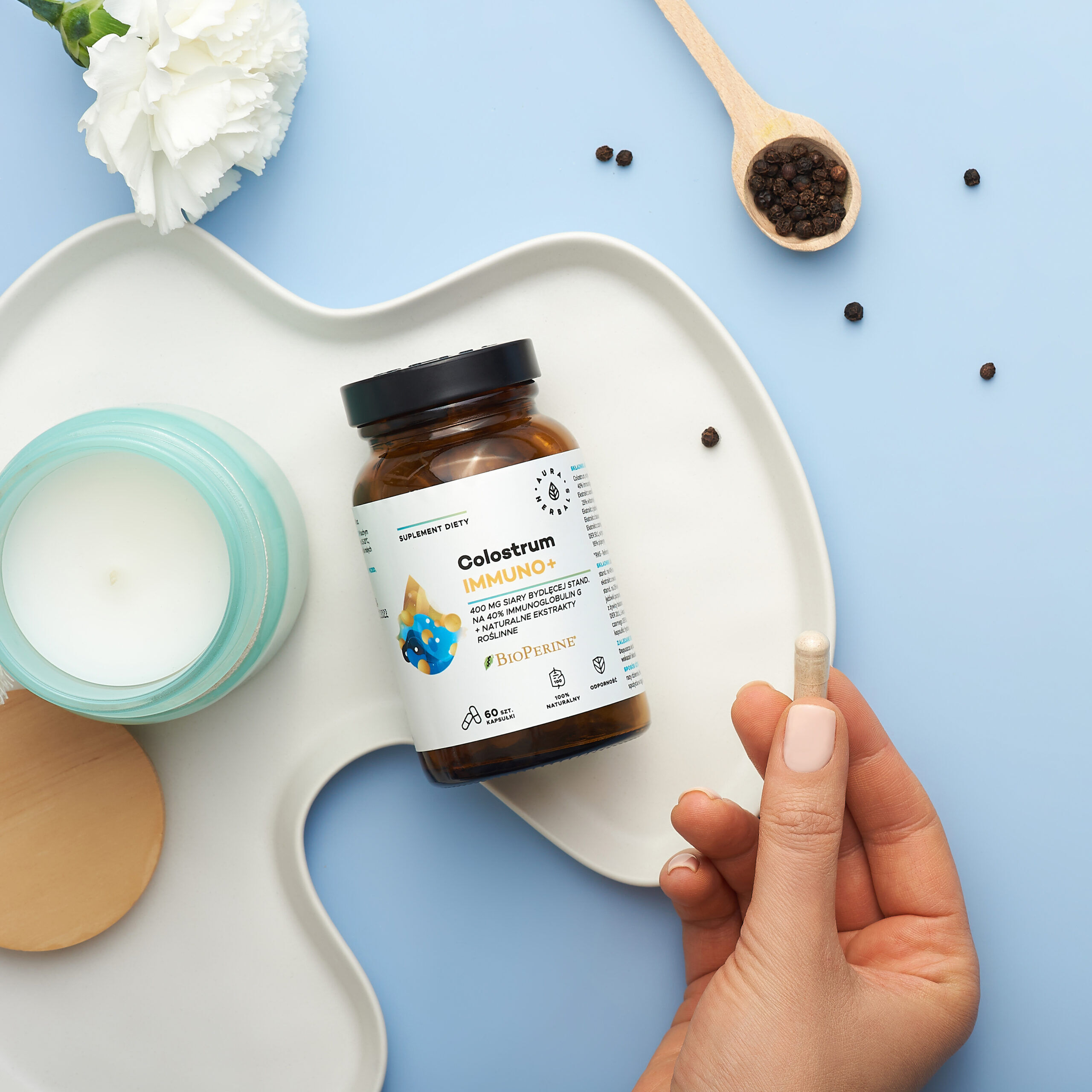 Aura Herbals Kolosztrum Immuno + BioPerine®