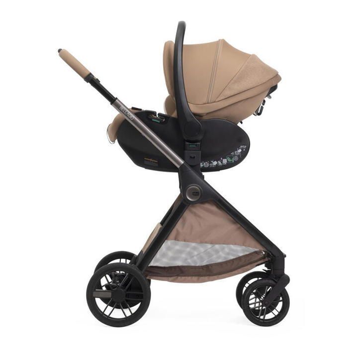 CHICCO - Poussette Trio Bellagio 2 + Siège auto First Seat Recline + Nacelle Flexi Caramel