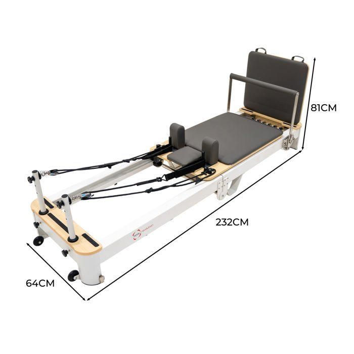 Klappbarer Pilates-Reformer, multifunktionaler Metallrahmen, Fitnessstudio