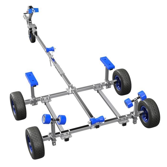 Carrinho de lançamento, reboque manual, reboque portuário, reboque para jet ski, SUPROD XTR-B360R-W2-TA Ø 420 mm