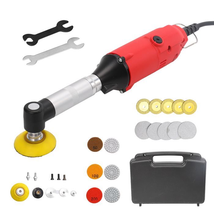Meuleuse droite électrique 350 W, 220 V, 6 vitesses variables, disque de meulage plat, adaptée au polissage des carreaux