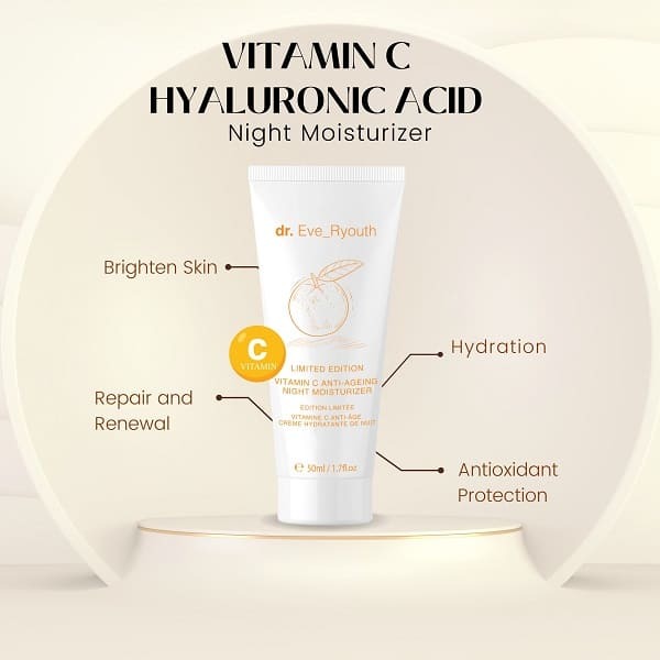 Crema hidratante nocturna con vitamina C del Dr. Eve_Ryouth (Edición limitada)