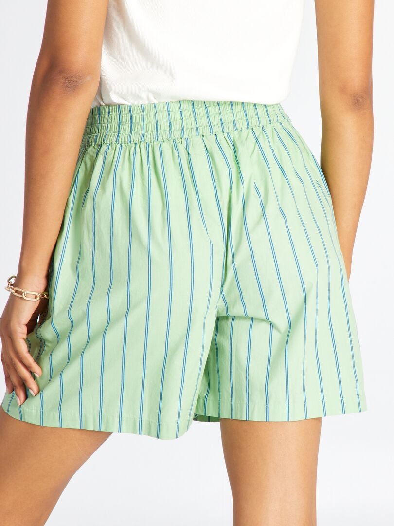 Poplin shorts - BLAUW