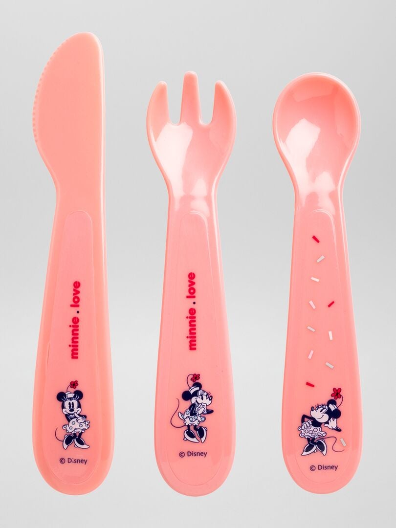 Juego de 3 cubiertos 'Minnie' - ROSA