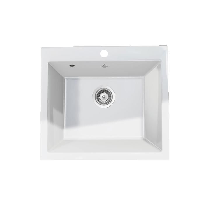 CUIPD123 single-bowl manual waste kit for CISTERNA and FELIX ceramic sinks - Space-saving siphon