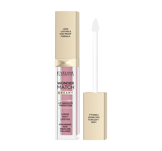 Eveline Cosmetics Wonder Match matowa pomadka w płynie 01 Angel Rose 6,8 ml