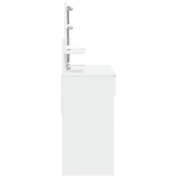 Coiffeuse - vidaXL - LED - Blanc - 100x40x130 cm - 2 tiroirs