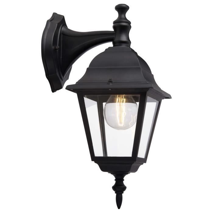 BRILLIANT NEWPORT Applique da esterno a luce discendente - Metallo nero/Vetro E27 1x60W