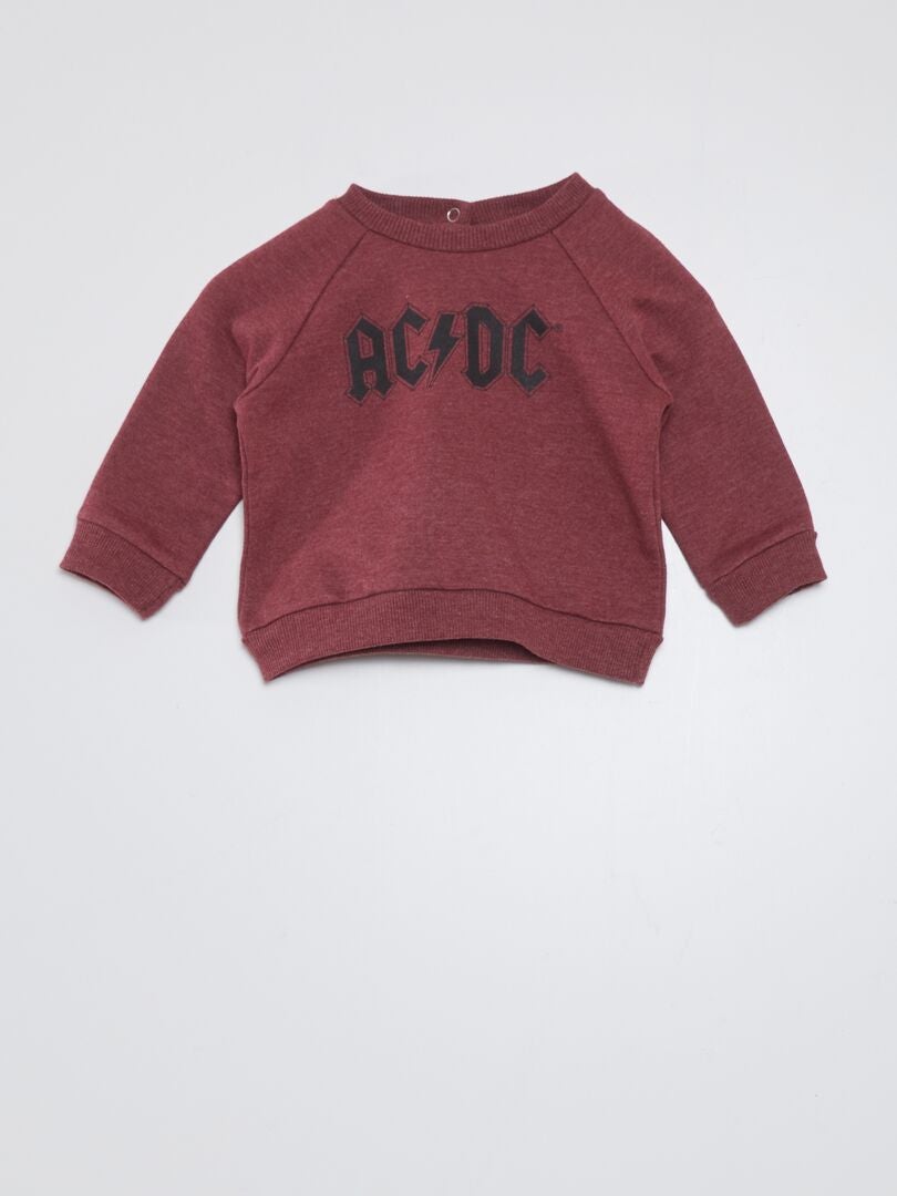 AC/DC fleece sweatshirt - rood
