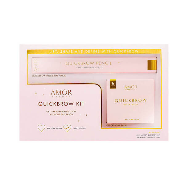 House of Amor - Kit pentru sprâncene - Balsam și creion pentru sprâncene maro deschis