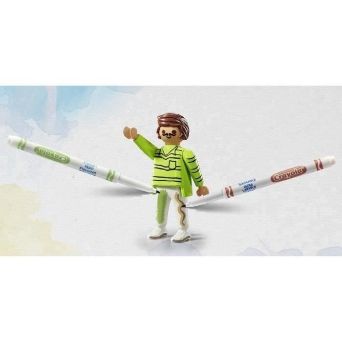 PLAYMOBIL Kleurenset 71514 Trimsalon, Crayola kleurpotloden om op de figuurtjes te tekenen, 61 onderdelen, Geschikt voor kinderen vanaf 5 jaar