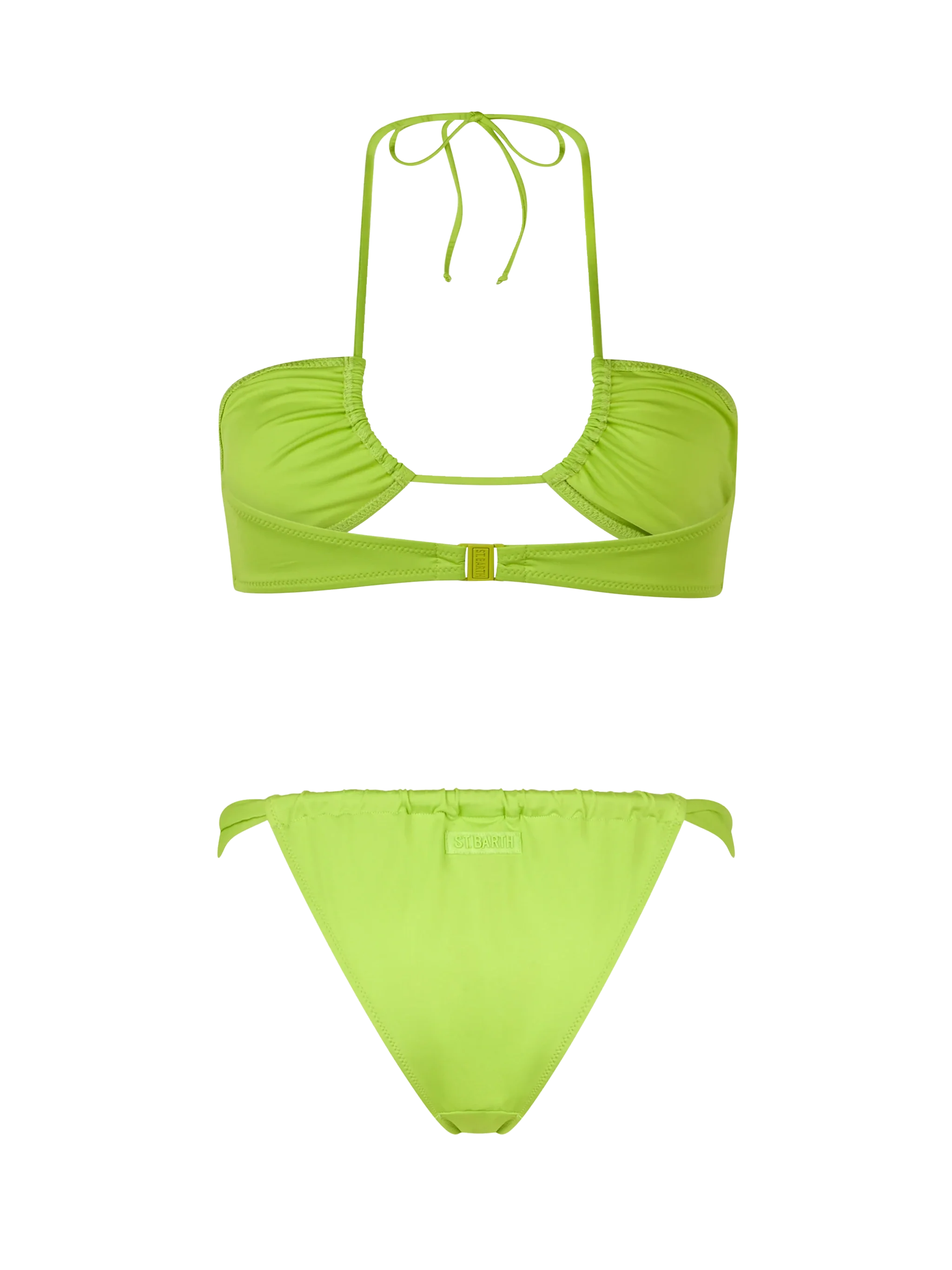 Dahlia Noelle Limegroene Bandeau Bikini voor Dames