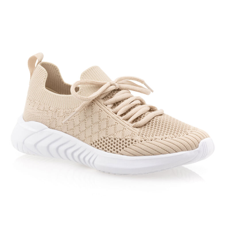 Zapatillas deportivas para mujer color beige.
