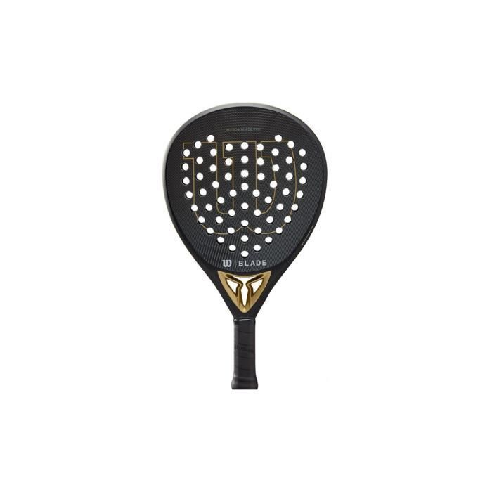 Pala de pádel - WILSON - BLADE PRO V2 - Negro/Oro - 365 g - CARA DE FIBRA DE CARBONO