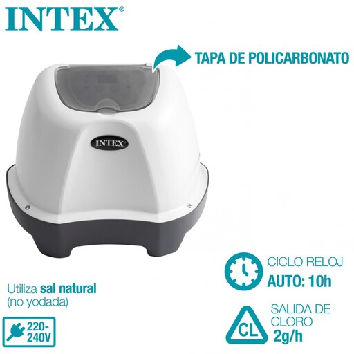 Clorador de sal para piscina Intex Krystal Clear QS200