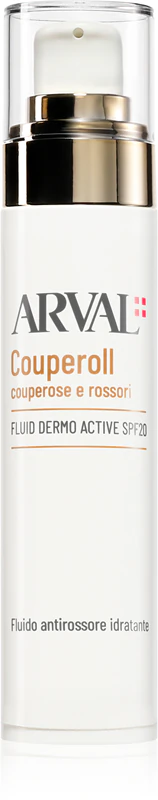 Arval Couperol Fluid Dermo Active FPS 20, emulsão calmante para uso diário.