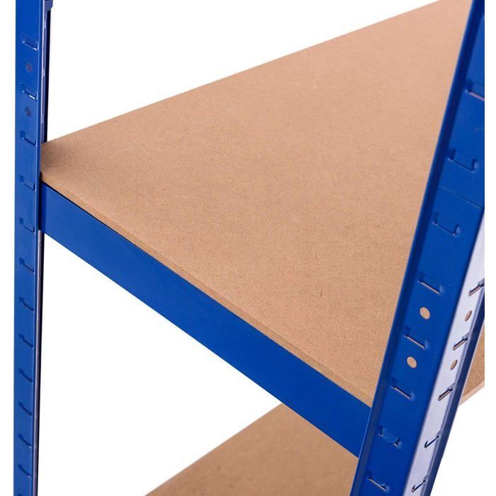 Mueble de almacenamiento multiusos COSTWAY, 4 estantes ajustables, capacidad de carga de 130 kg por nivel, para garaje, taller, cocina, almacén, azul.
