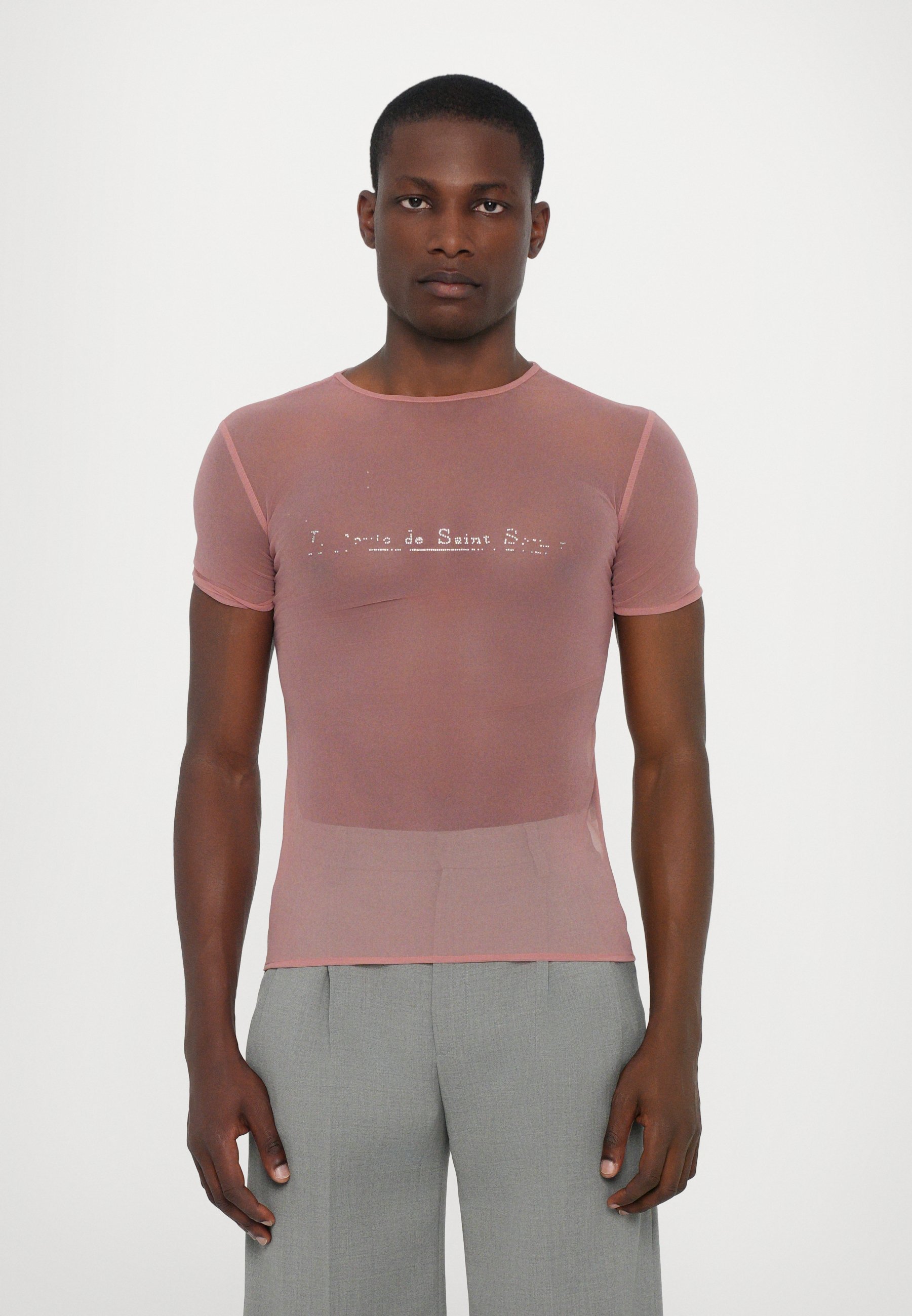 Ludovic de Saint Sernin SIMPLE SHORT SLEEVES UNISEX - T-shirt met print - roze