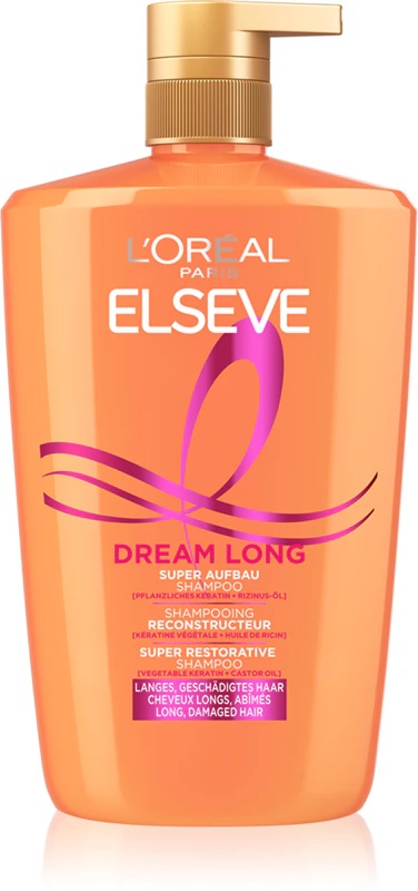 L'Oréal Paris Elseve Dream Long plaukų atkuriamasis šampūnas su dozatoriumi