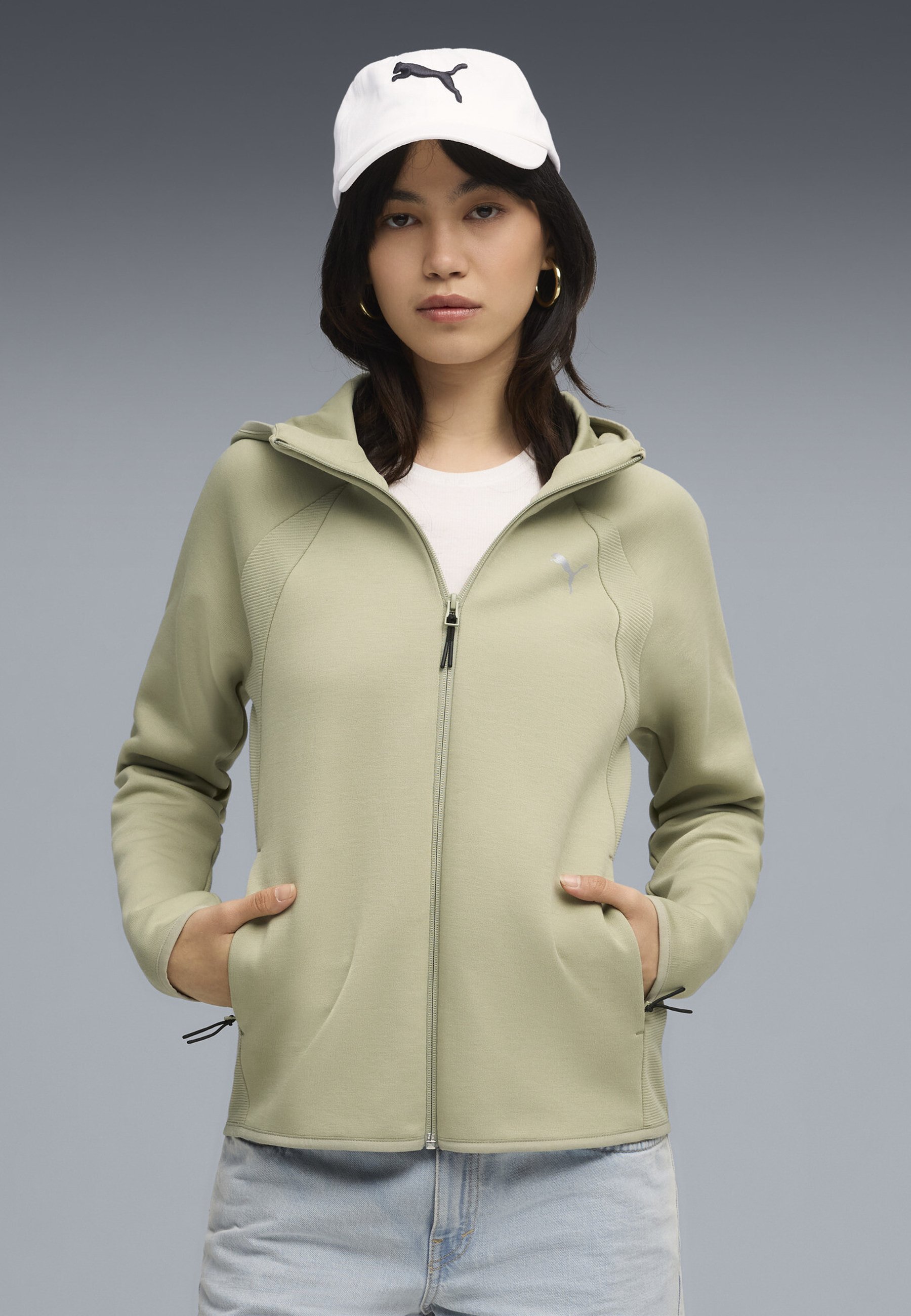 Puma sweatshirt met rits - lux army