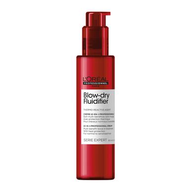 L'Oréal Professionnel Serie Expert Blow-Dry Fluidifier Crème 10-En-1 Termisk skyddande och anti-frizz Leave-In Cream 150 ml 150 ml