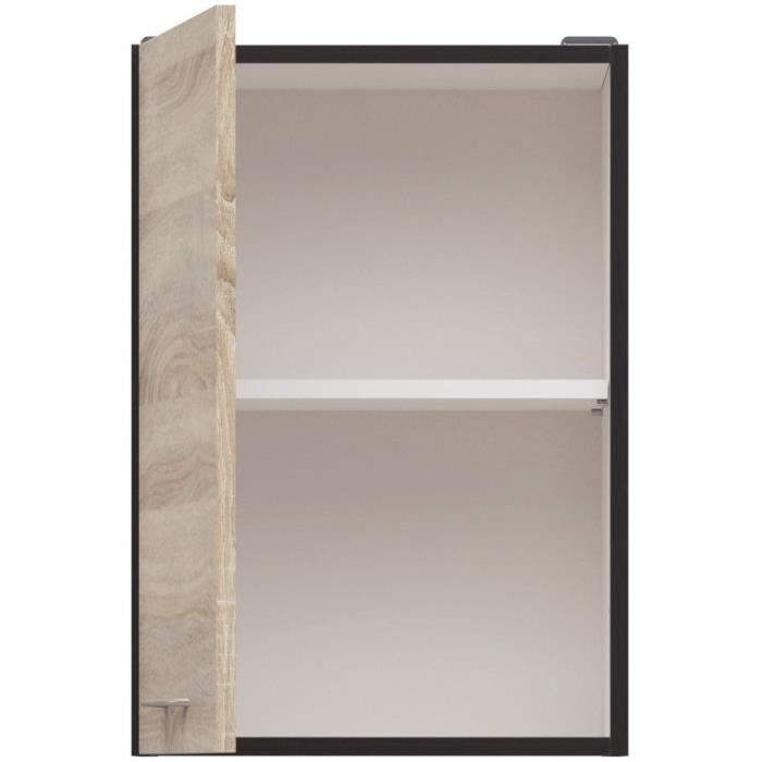 JUNONA kast van 40 cm hoog - 1 deur - Sonoma eikenhout