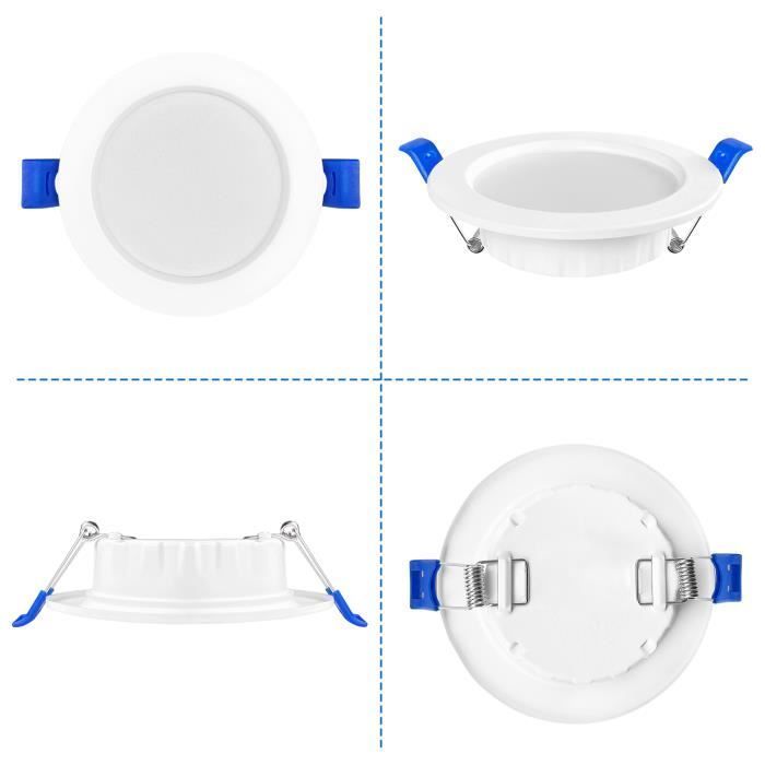 LILIIN Lot de 20 LED Spots Encastrable 5 W pour Salle de Bain, Chambre et Cuisine- 20x5W, Blanc Chaud