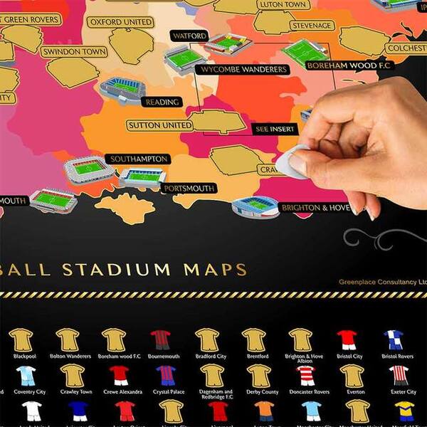 Rubbelkarte britischer Fußballstadien