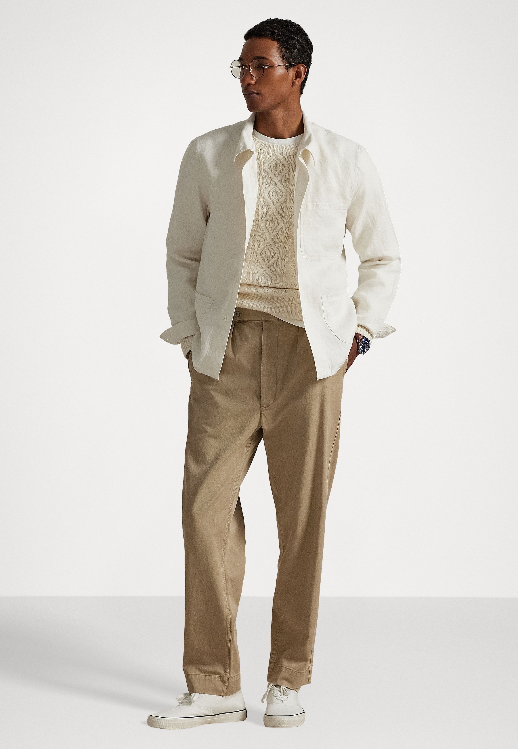 Giacca utility in lino Polo Ralph Lauren - Giacca leggera - crema anticata