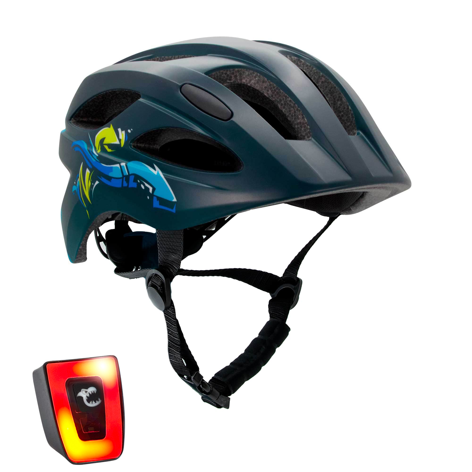 Casco De Bici Para Niños De 6 A 12 Años | Flecha Azul/negra | Certificado En1078